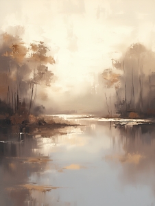 Misty River at Dawn