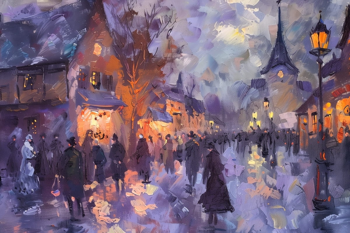 Resplandor Vespertino en el Pueblo