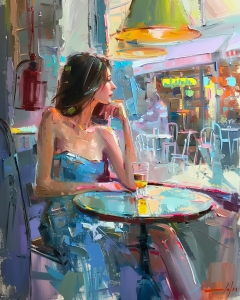 Evening Reflections at the Caf&eacute;