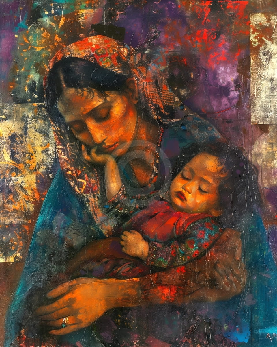 Mère Tenant l’Enfant Endormi