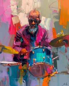 Batteur en Mouvement Color&eacute;