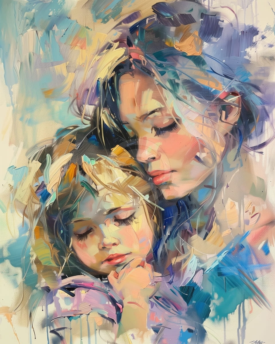 Abrazo de madre e hija