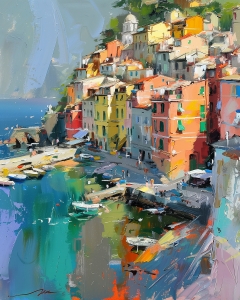 Vue sur le Port de Cinque Terre