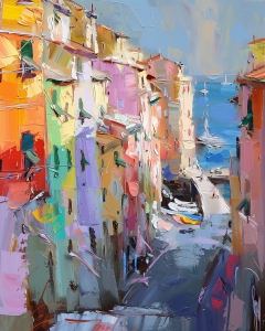 B&acirc;timents Color&eacute;s au Bord de la Mer