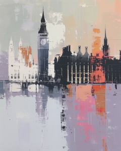 Vue Abstraite de Big Ben et Westminster