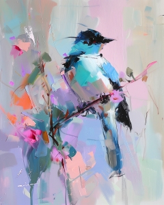 Blue Bird on a Branch