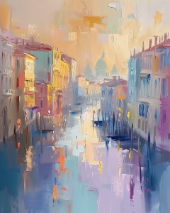 Canal Grande im Morgengrauen, Venedig