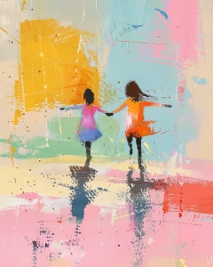 Dos Ni&ntilde;as de la Mano