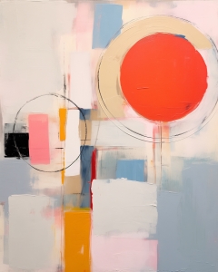 Kreise und Rechtecke auf Weichem Hintergrund