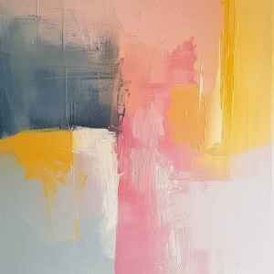 Rosa, Gelb und Blaugrau mit Vertikaler Struktur