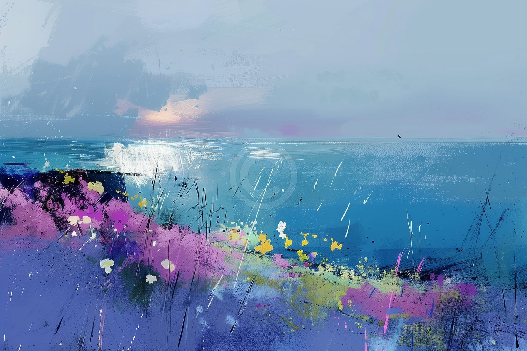 Océan Bleu et Falaise Fleurie