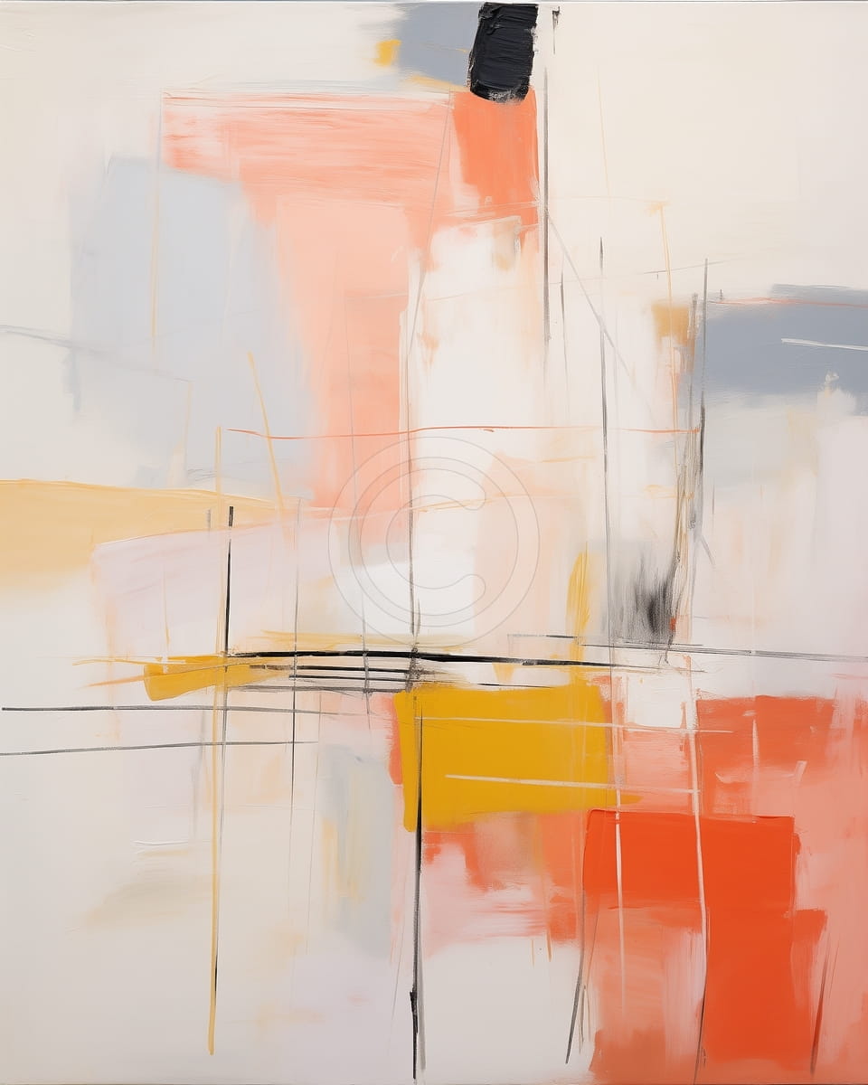 Bloc Rouge avec Accent Jaune