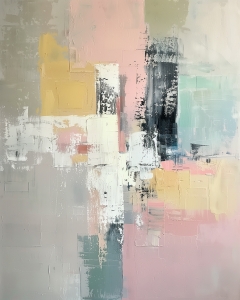 Sanfte Bl&ouml;cke in Rosa, Wei&szlig; und Grau