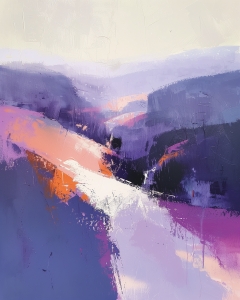 Collines Violettes avec Sentier Clair