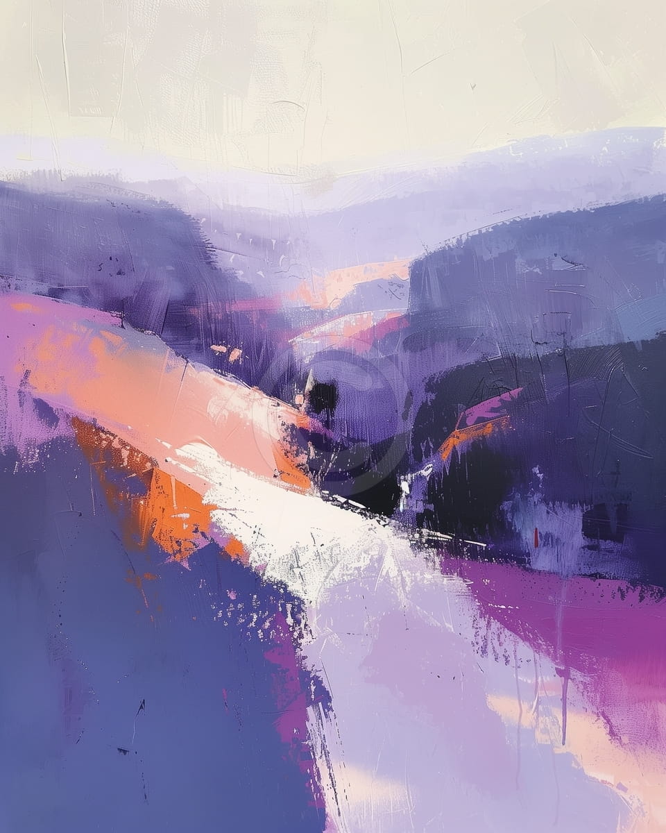 Collines Violettes avec Sentier Clair