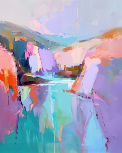 Ca&ntilde;&oacute;n Colorido con R&iacute;o Turquesa