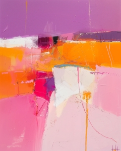 Abstracto rosa, naranja y p&uacute;rpura