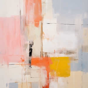 Linea Arancione Verticale con Blocco Giallo