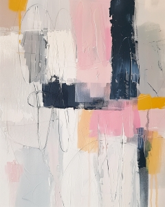 Pink, White, Black and Yellow Blocks