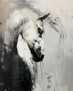 Monochrome Horse Portrait