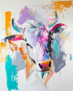 Retrato de Vaca Colorida