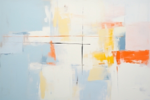 Abstraction G&eacute;om&eacute;trique avec Lignes et Blocs Pastel