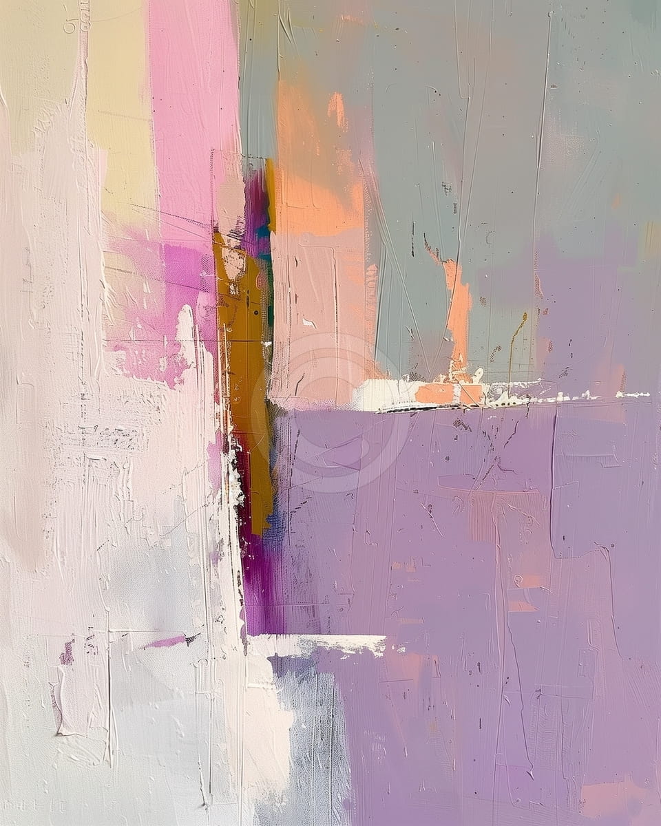 Ligne Verticale avec Lavande et Rose