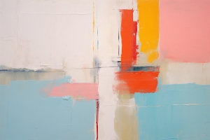 Abstraction G&eacute;om&eacute;trique en Tons Pastel et Vifs