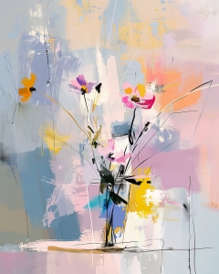 Blumen in einer Glasvase