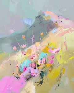 Wildblumen auf einem Bunten Feld