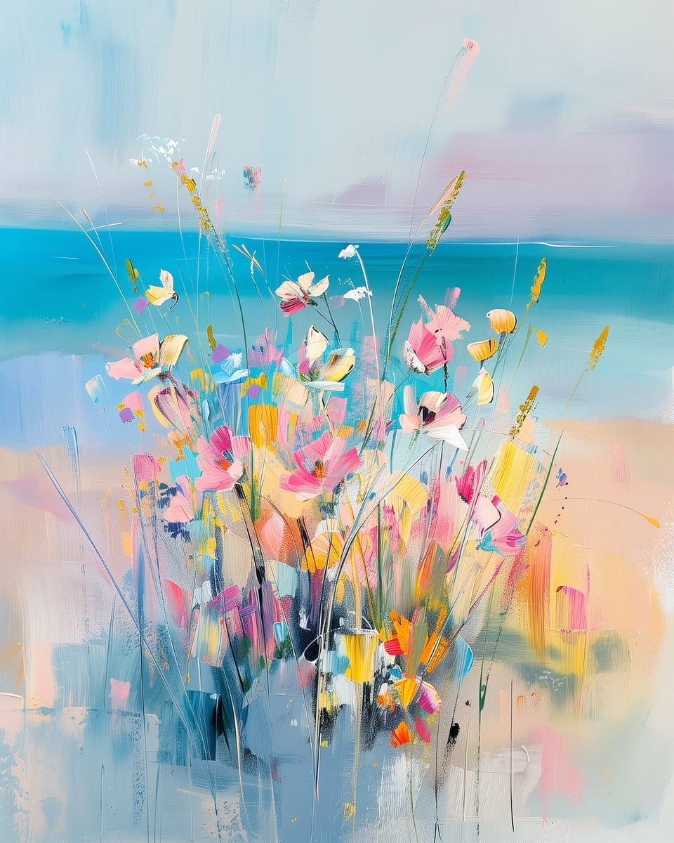 Wildblumen am Meer