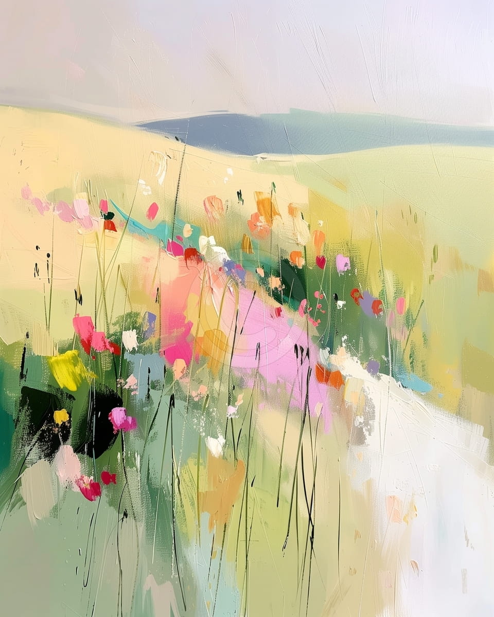 Bunte Wildblumen auf einer Wiese