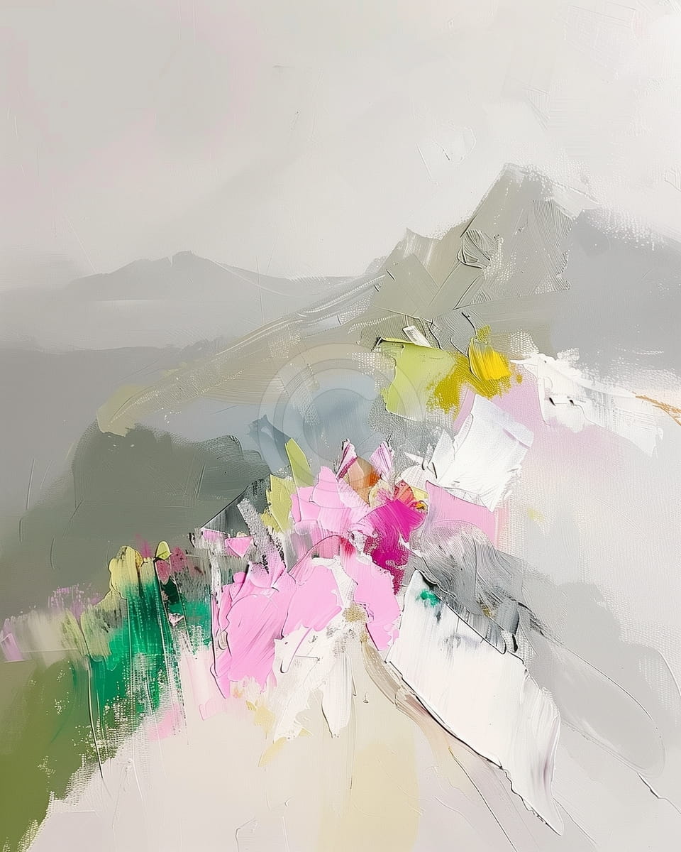 Fleurs de Printemps sur Collines Brumeuses