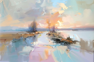 K&uuml;stenweg bei Sonnenuntergang