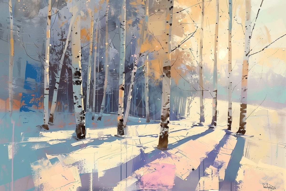 Abedules a la Luz del Invierno