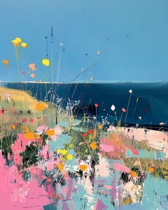 Flores silvestres junto al mar