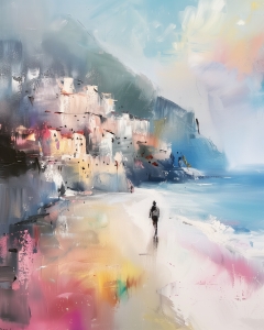 K&uuml;stendorf mit entferntem Spazierg&auml;nger