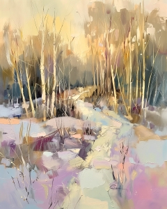 Winterweg durch die B&auml;ume