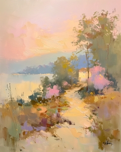 Casetta lungo il sentiero del lago