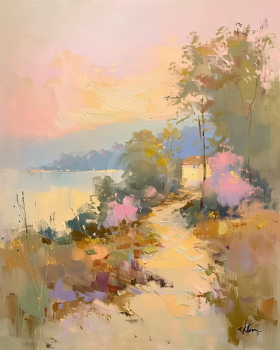 Maison au bord du sentier du lac