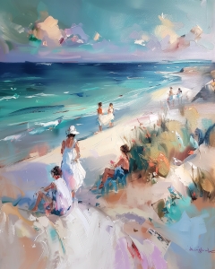 Spaziergang und Entspannung am Meeresufer