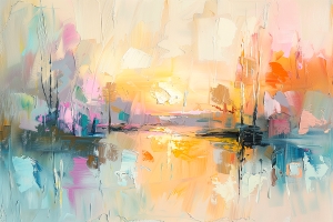 Reflejos del Atardecer sobre el Agua