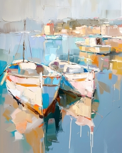 Barcos Atracados en un Puerto