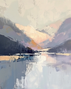 Reflet sur le Lac de Montagne