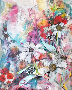 Fleurs Sauvages en Couleurs Abstraites