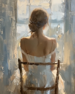 Mujer Sentada Junto a la Ventana