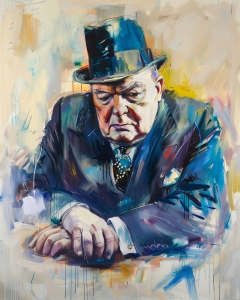 Winston Churchill in Top Hat