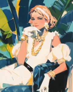 Femme &Eacute;l&eacute;gante avec un Foulard