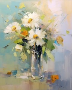 G&auml;nsebl&uuml;mchen in einer Glasvase