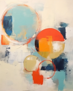 Cercles Superpos&eacute;s avec Blocs de Couleur